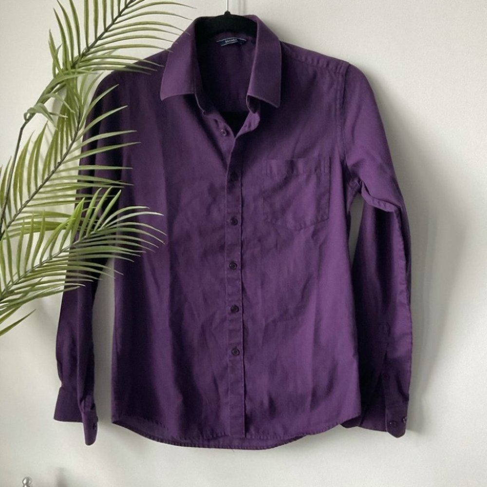 Sahara  Purple Long Sleeve Button Down Shirt